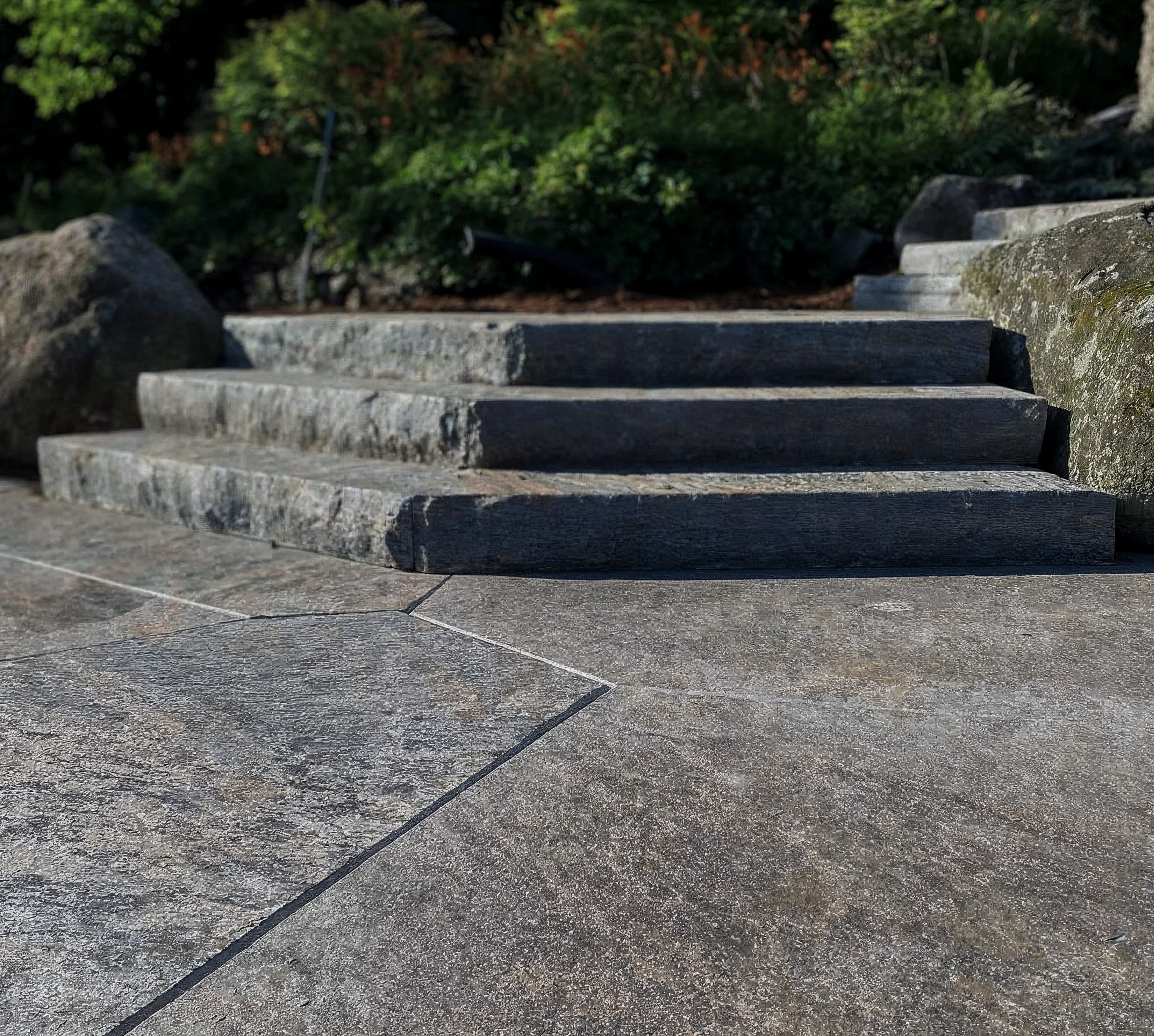 Natural Stone Steps - Muskoka Grey Granite