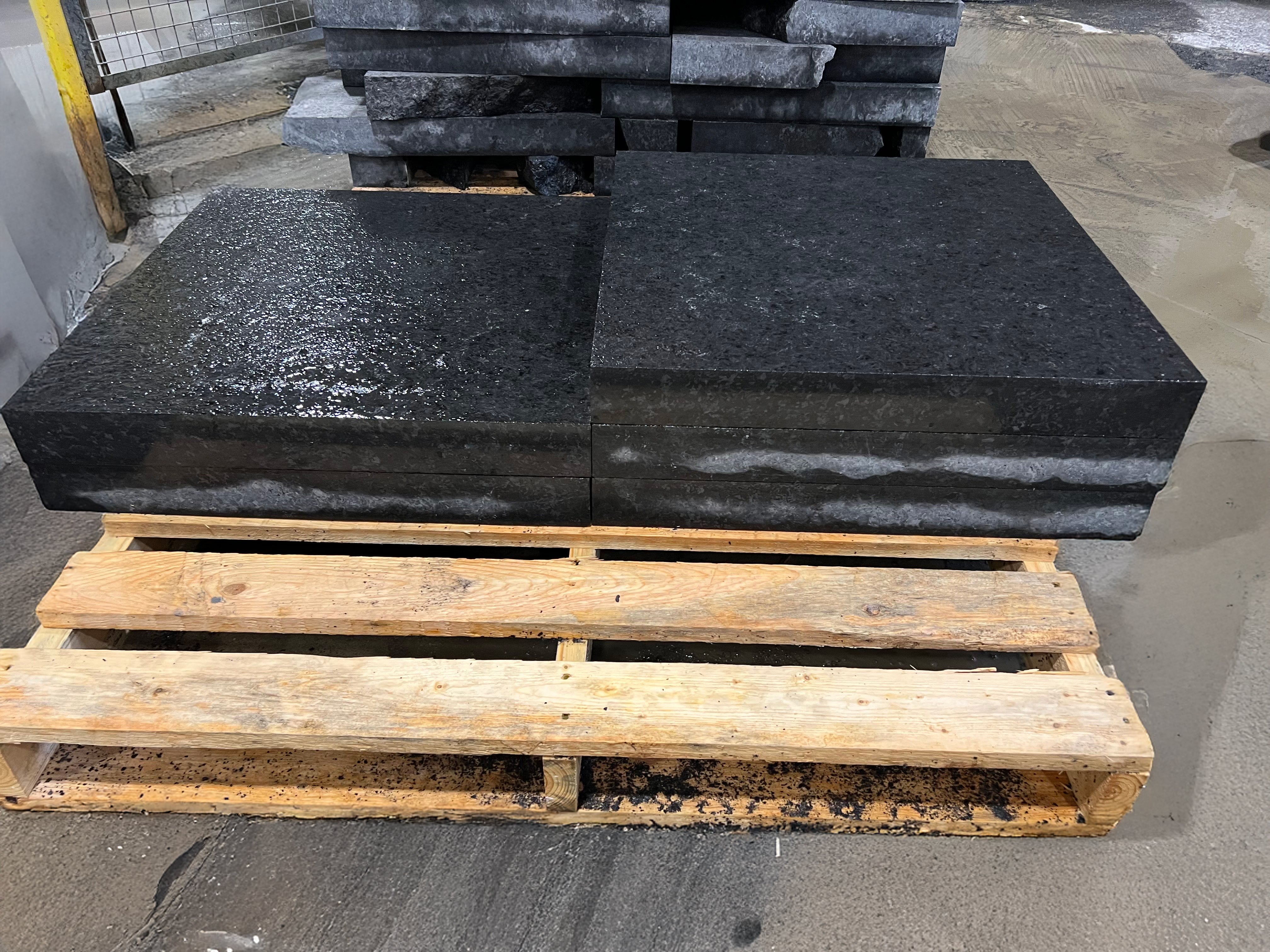 Square Cut Flagstone - Dana Black Granite
