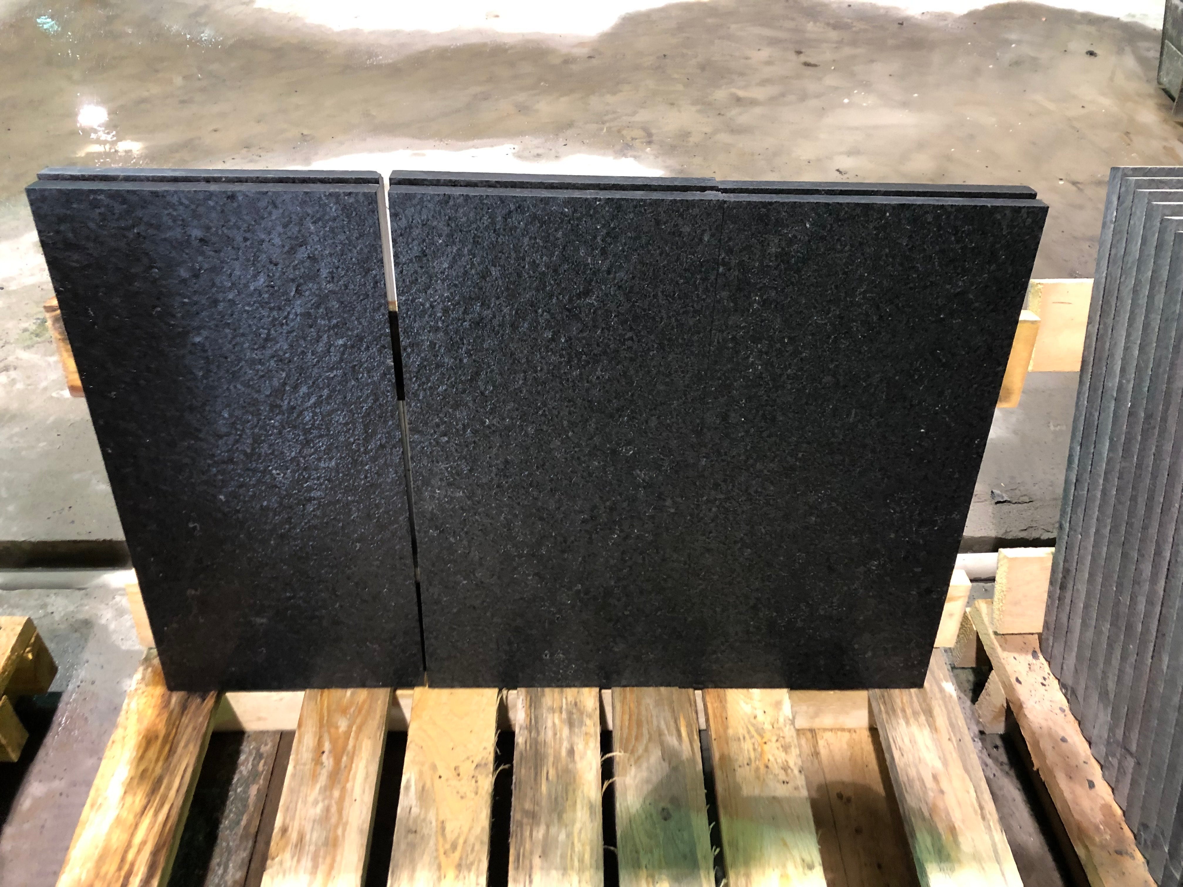 Square Cut Flagstone - Dana Black Granite