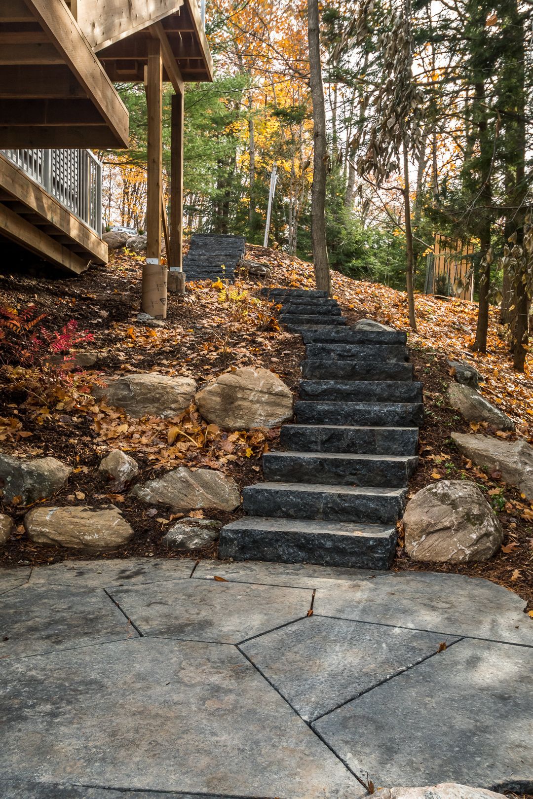 Natural Stone Steps - Dana Black Granite