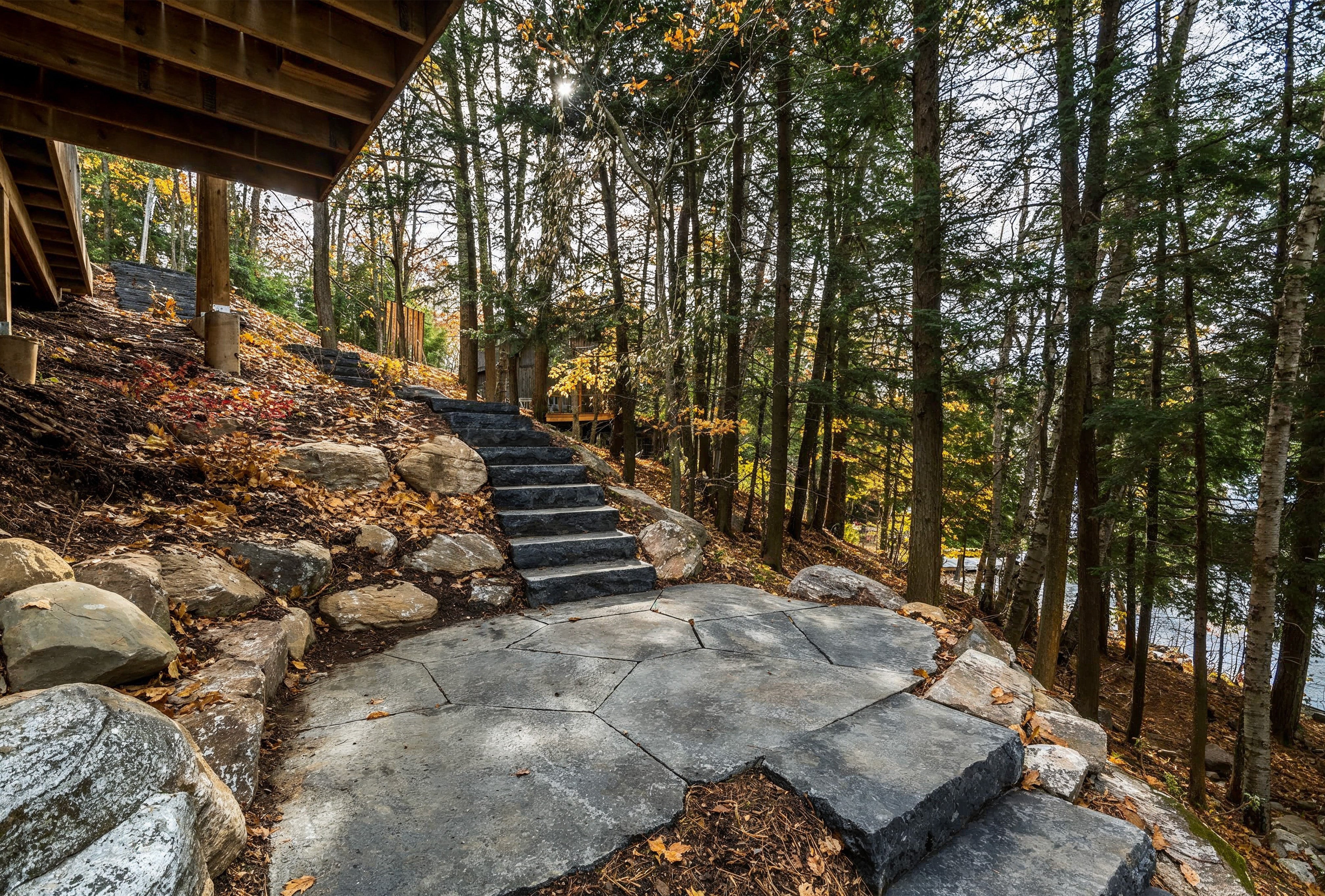 Natural Stone Steps - Dana Black Granite